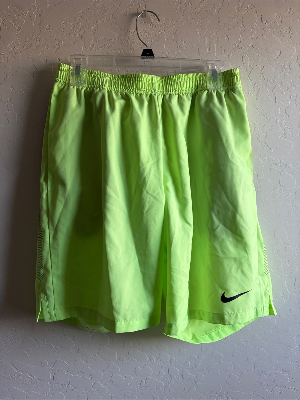 Nike Men’s Neon Yellow-Green Athletic Shorts